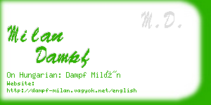 milan dampf business card